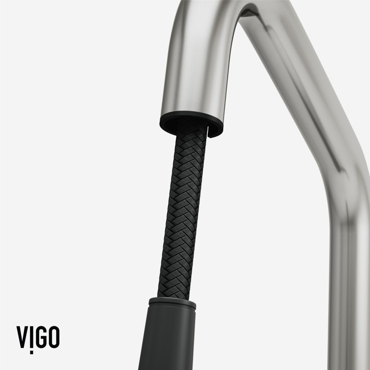 Stainless Steel High Arc Pull-Down Kitchen Faucet with Spray
