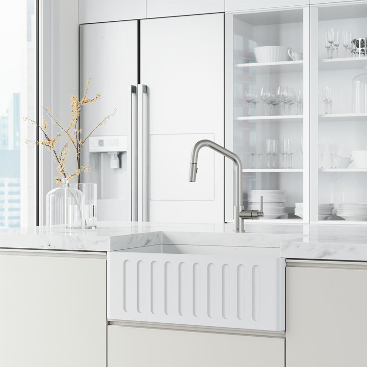 Stainless Steel High Arc Pull-Down Kitchen Faucet with Spray