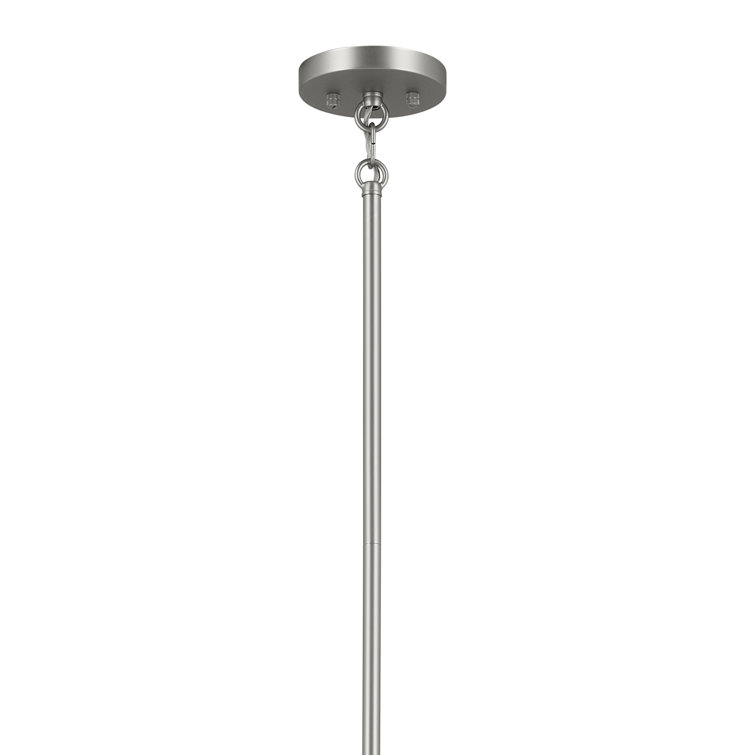 Satin Nickel 48" 10-Light Candle Chandelier