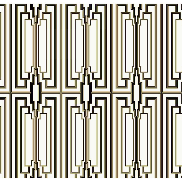 Ebony and Gold Geometric Vinyl Peel & Stick Wallpaper Roll