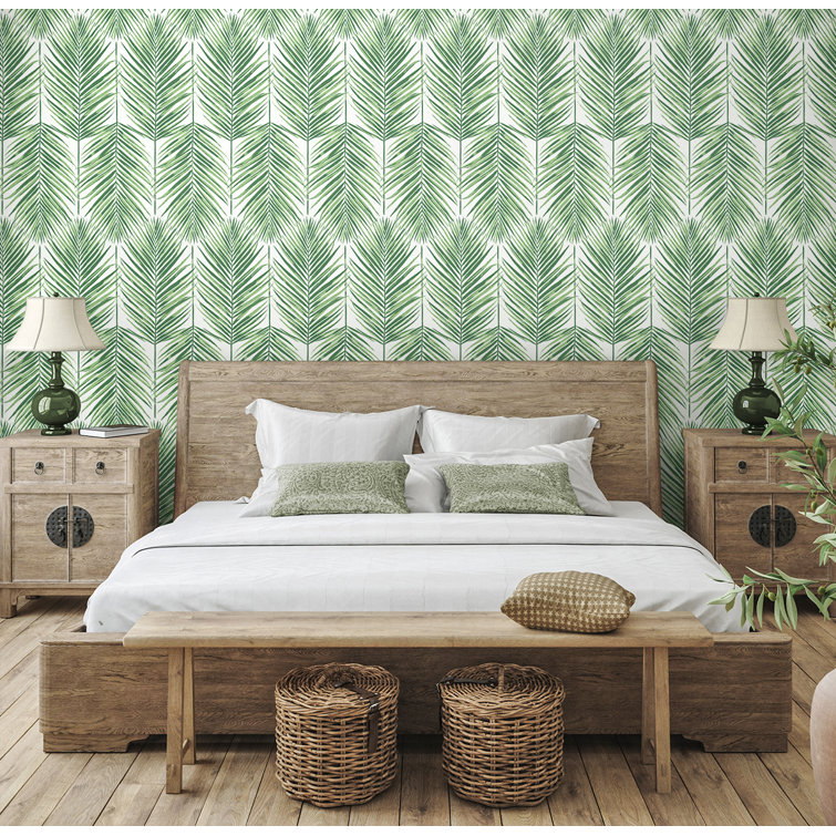 Greenery Vinyl Self-Adhesive Peel and Stick Wallpaper Roll