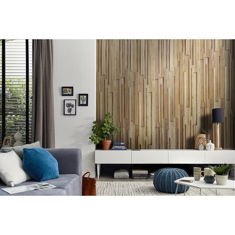 Natural Teak 3D Embossed Wall Panels