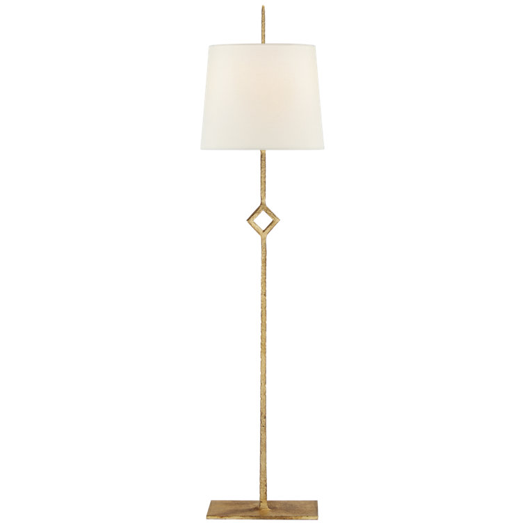 Edison Gilded Iron Buffet Table Lamp with Paper Shade