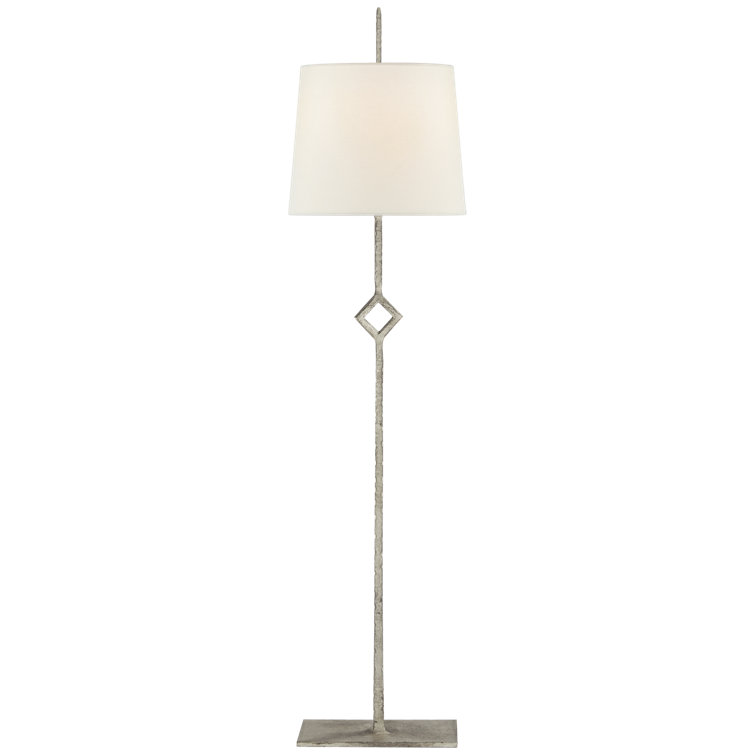 Edison Aged Iron Tall Buffet Table Lamp with Paper Shade