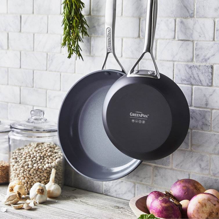 Gray Aluminum Ceramic Nonstick 8" and 10" Frying Pan Set