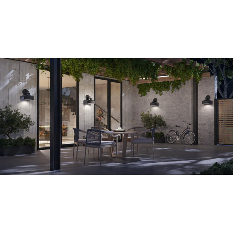 Textured Black Steel Industrial Outdoor Wall Lantern