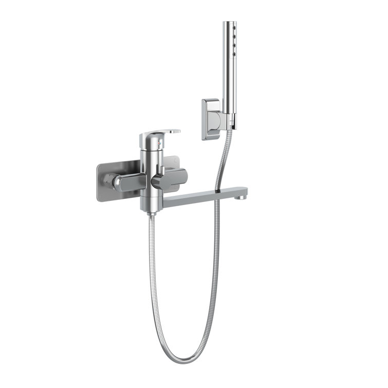Niagara Chrome Wall Mounted Tub Filler with Handshower