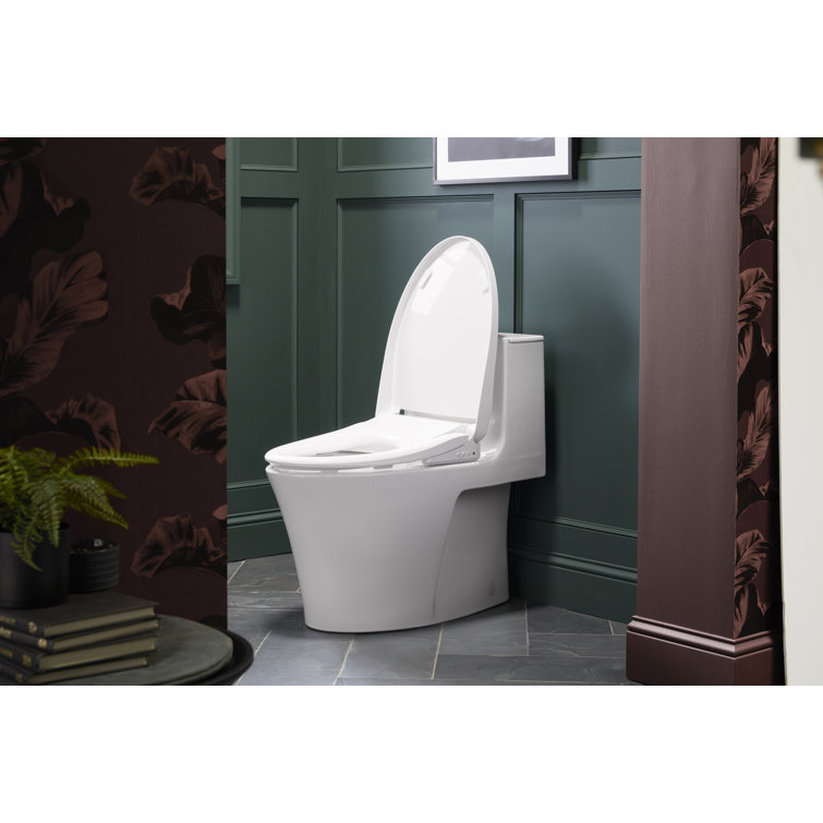 PureWash E930 White Elongated Heated Bidet Toilet Seat with Remote
