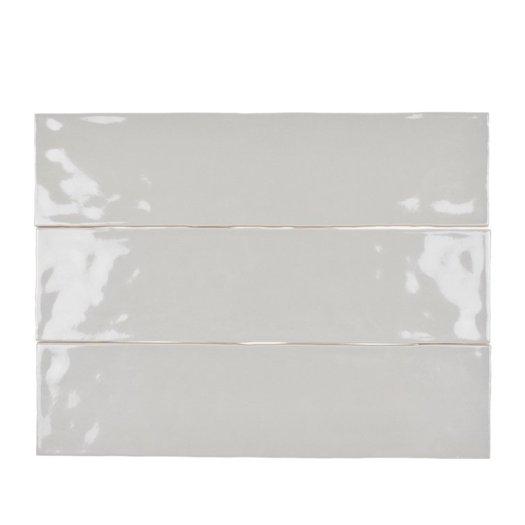 Neu Gray Glossy Ceramic Subway Wall Tile 3" x 12"
