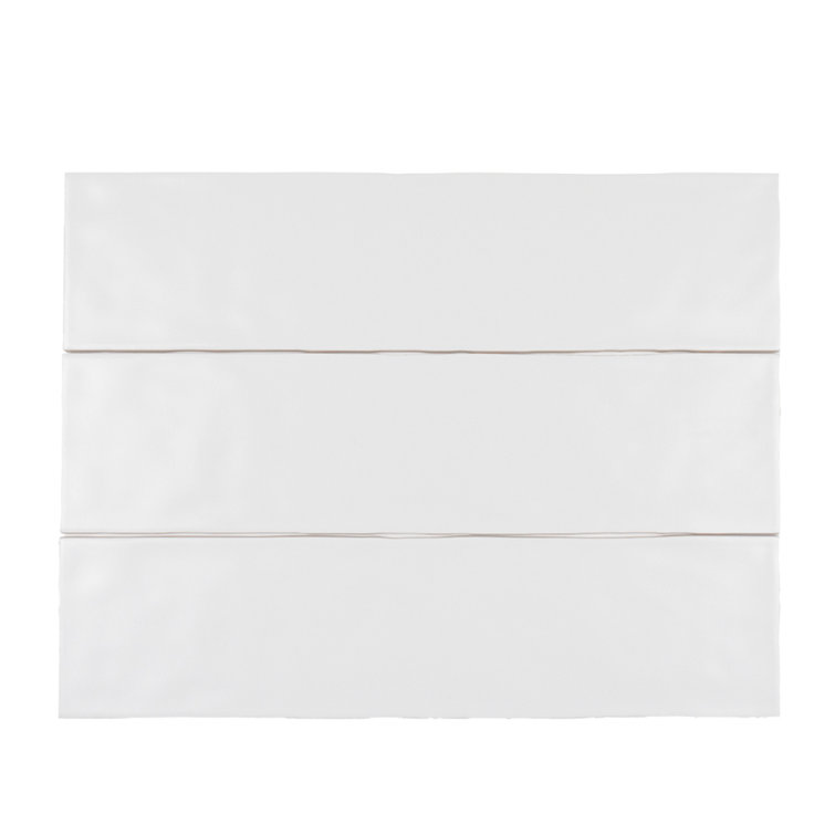 White Ice Glossy Ceramic Subway Wall Tile 3" x 12"