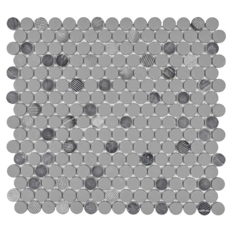 Gray Granite Penny Round Mosaic Tile for Indoor and Outdoor