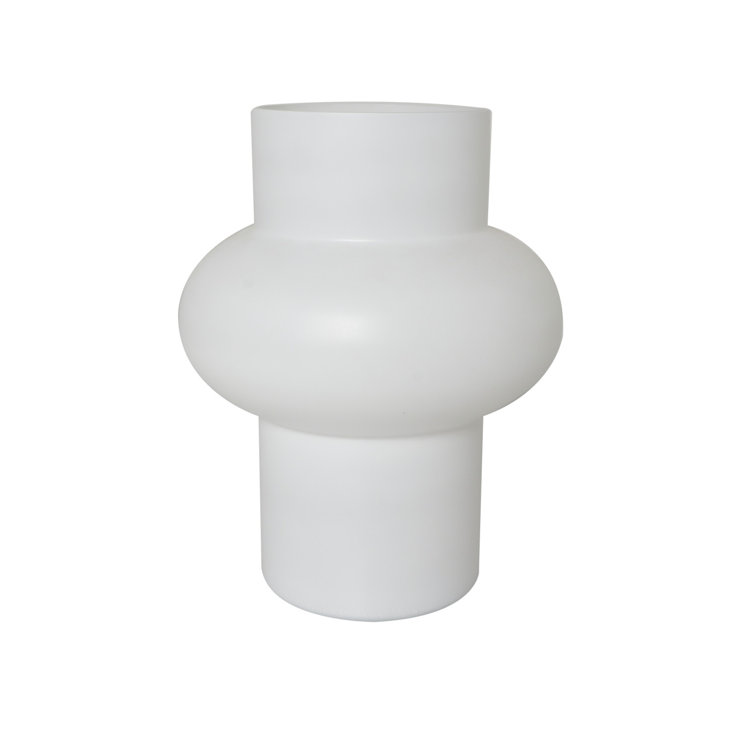 White Novelty Glass Table Vase Set of Two