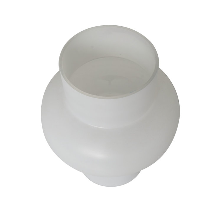 White Novelty Glass Table Vase Set of Two