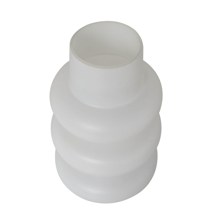 White Glass Novelty Table Vase Set of 2