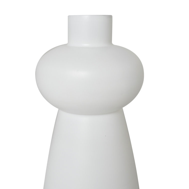 White Novelty Glass Table Vase Set of Two