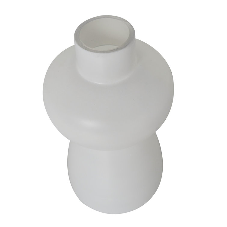 White Novelty Glass Table Vase Set of Two
