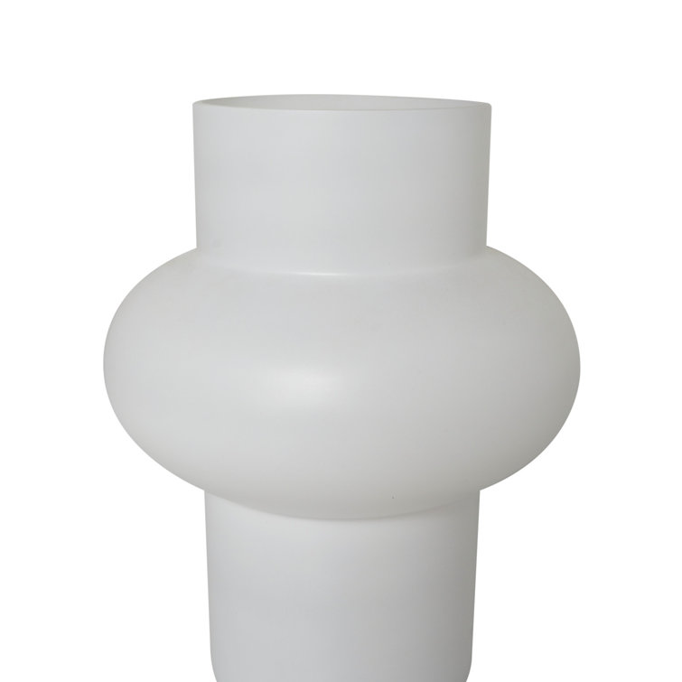 White Novelty Glass Table Vase Set of Two