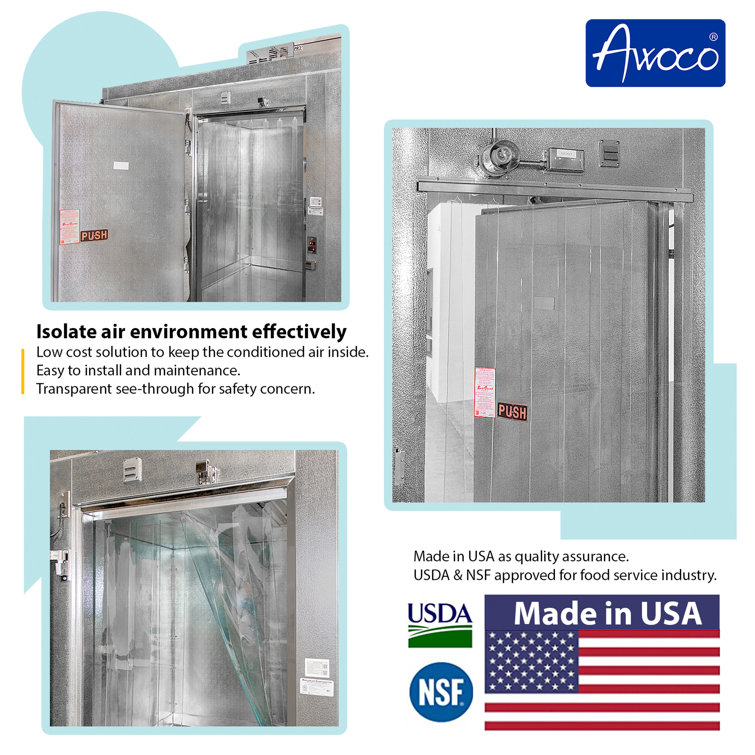 Clear Vinyl 84" x 42" Thermal Insulated Strip Curtain
