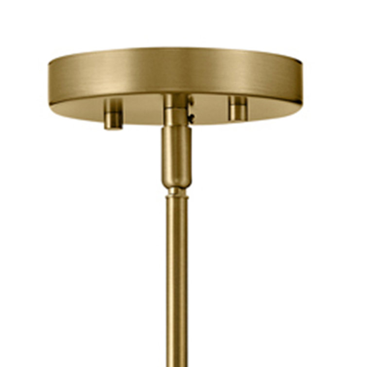 Lark Frankie Teardrop Clear Glass & Lacquered Brass Pendant Light