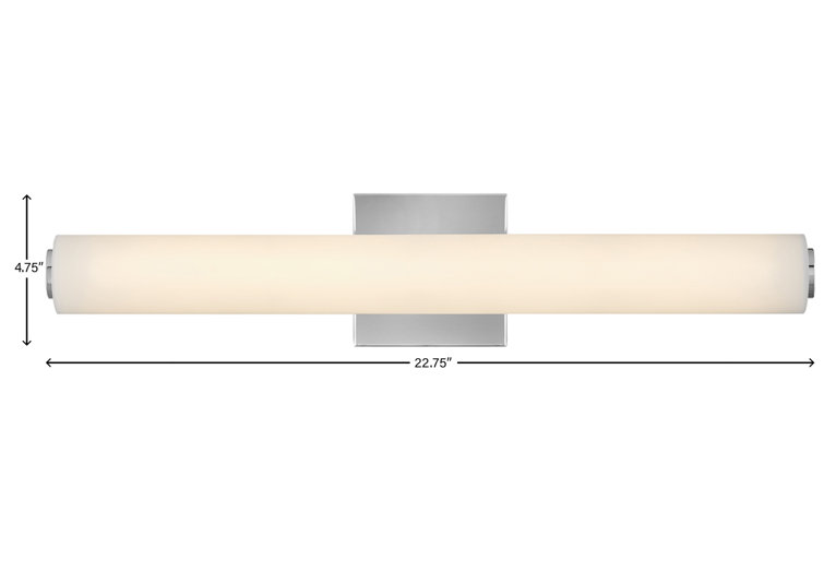 Aryon Frosted Chrome Dimmable LED Bath Bar Light