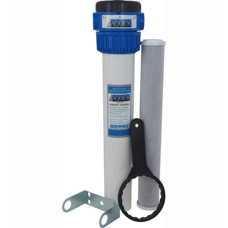 Aquios Blue and White Salt-Free Water Softener and Filter System