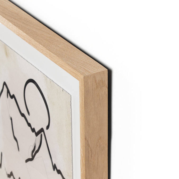 Mountain High II Framed Canvas Print in White Oak