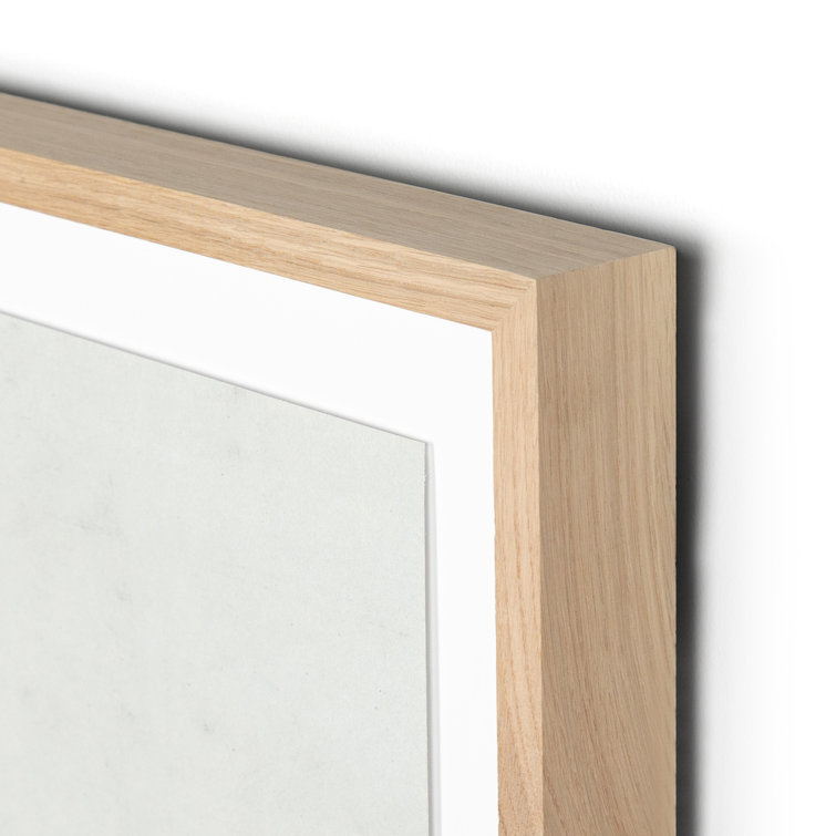 Serene Coastal Landscape in Oak Frame with Acrylic Glazing