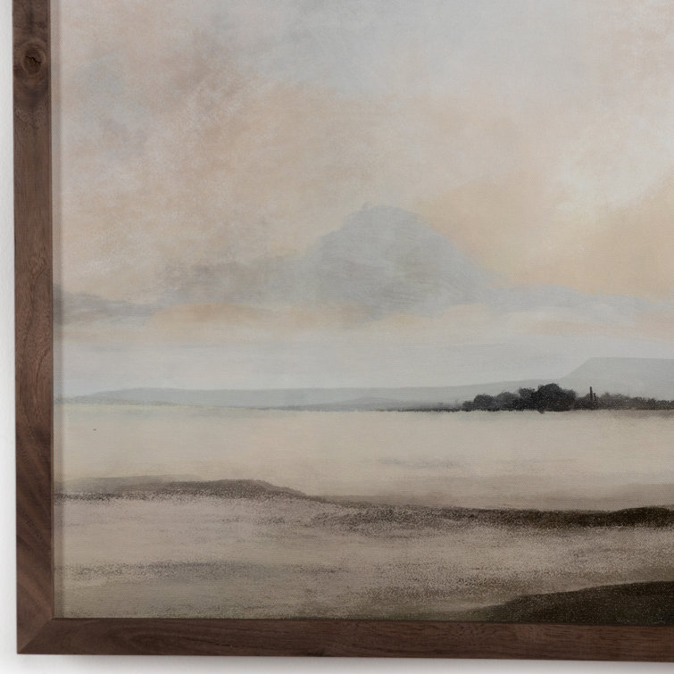 Walnut Framed Landscape Canvas Art by Dan Hobday