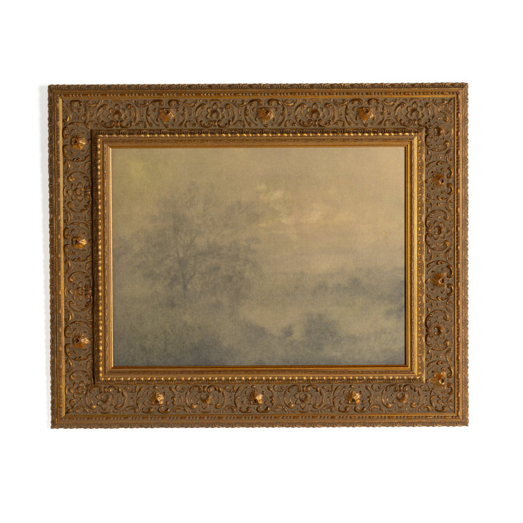Ambrosia Gold Decorative Gilded Pine Framed Canvas