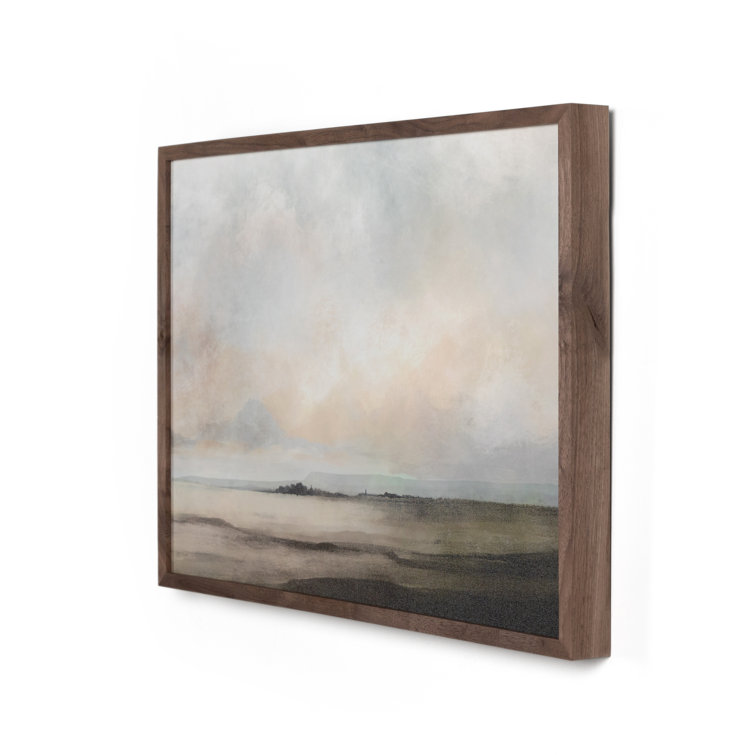 Walnut Framed Landscape Canvas Art by Dan Hobday