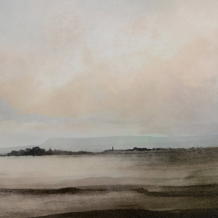 Walnut Framed Landscape Canvas Art by Dan Hobday