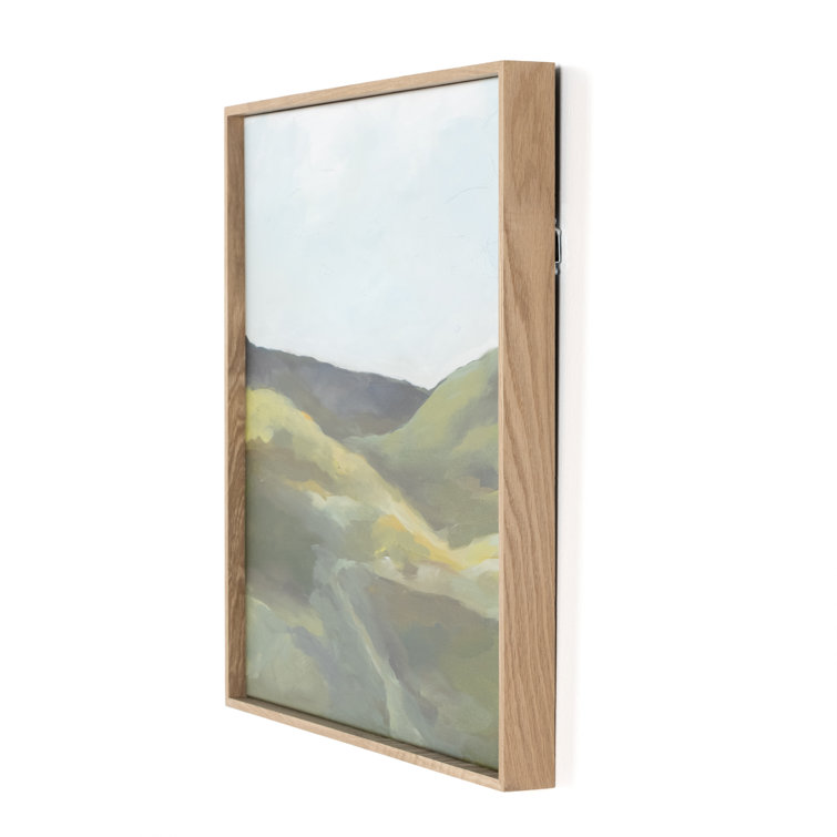 Lauren Fuhr Highlands Diptych Canvas Painting with Oak Frame