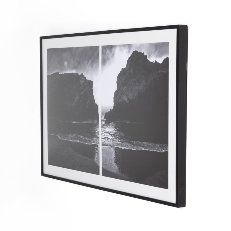 Black and White Landscape Photography in Black Wood Frame