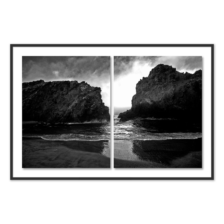 Black and White Landscape Photography in Black Wood Frame