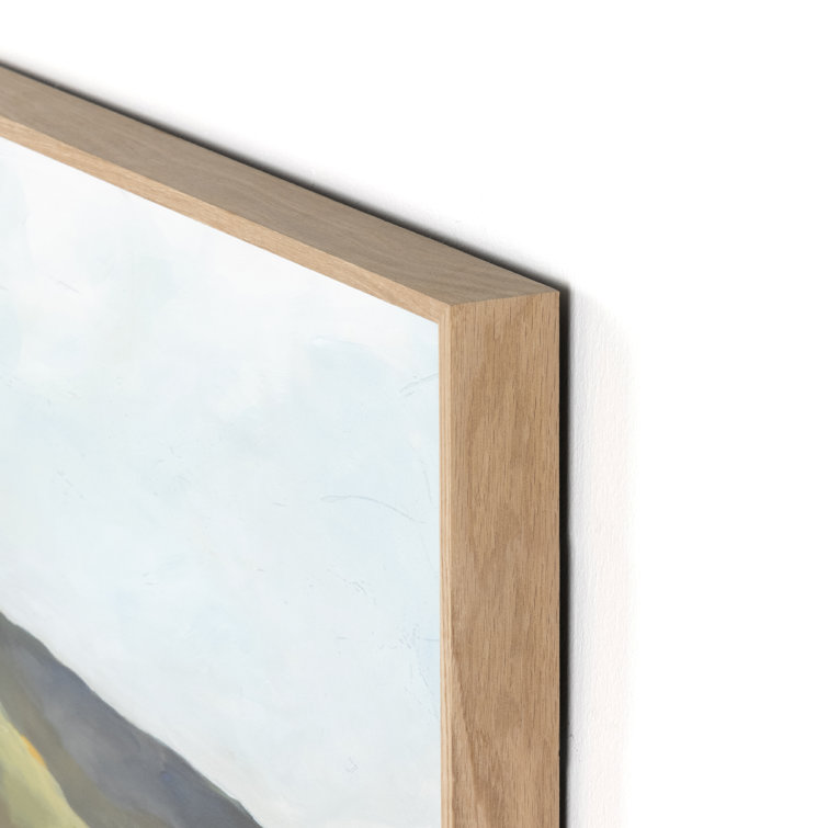 Lauren Fuhr Highlands Diptych Canvas Painting with Oak Frame