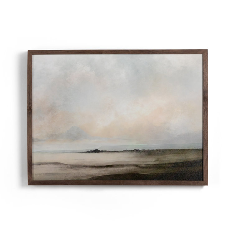Walnut Framed Landscape Canvas Art by Dan Hobday