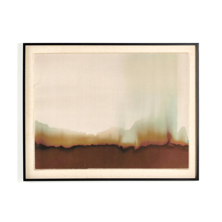Large Red and Brown Abstract Landscape Canvas Painting
