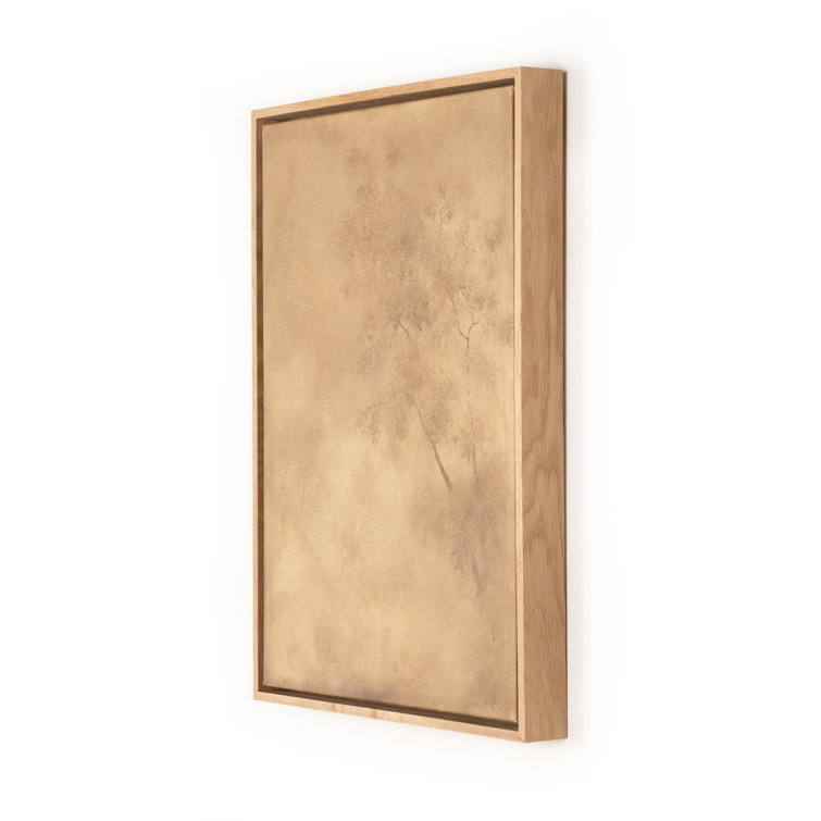 Towering Oak Framed Beige Canvas Art 36" x 48"