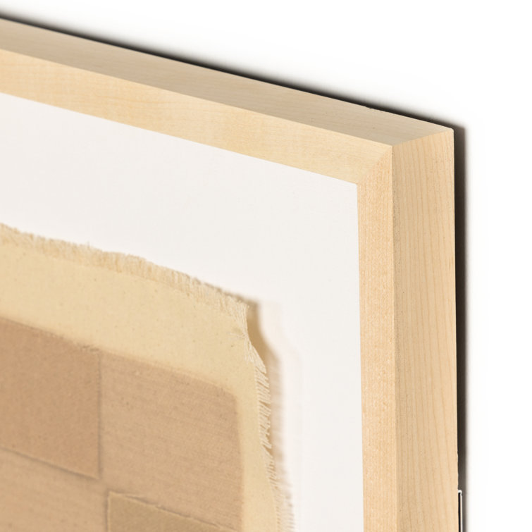 Natural Checkered Earth Tones Abstract Canvas Wall Art