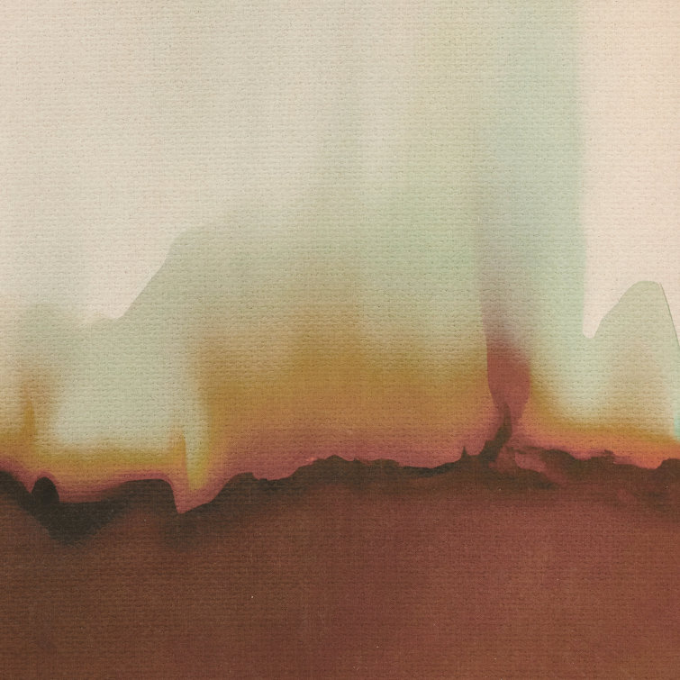 Large Red and Brown Abstract Landscape Canvas Painting