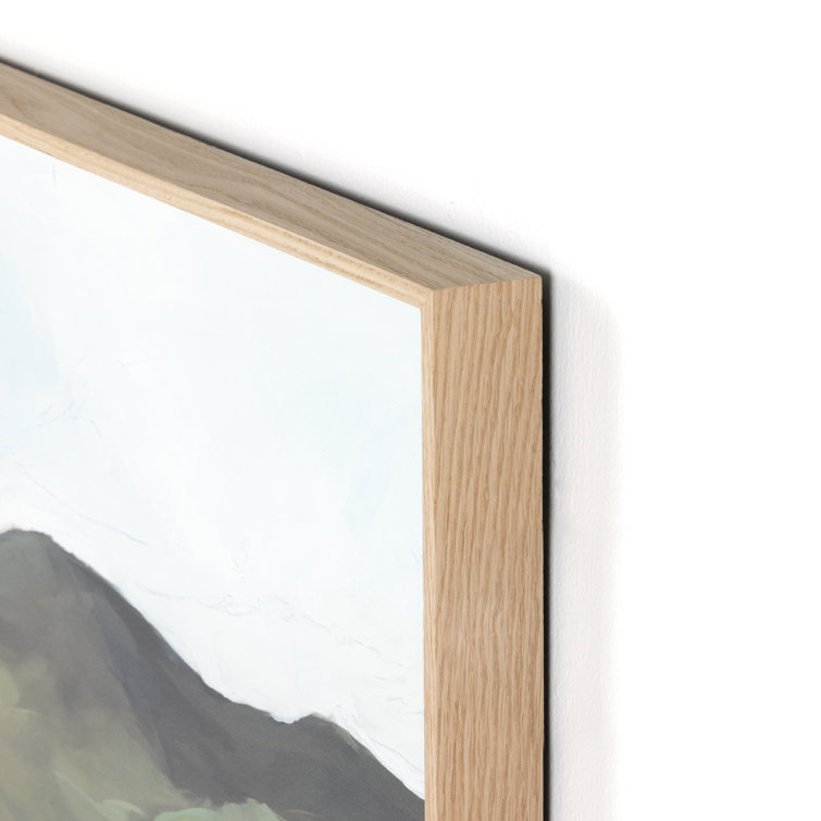 Lauren Fuhr Highlands Diptych Canvas Painting with Oak Frame