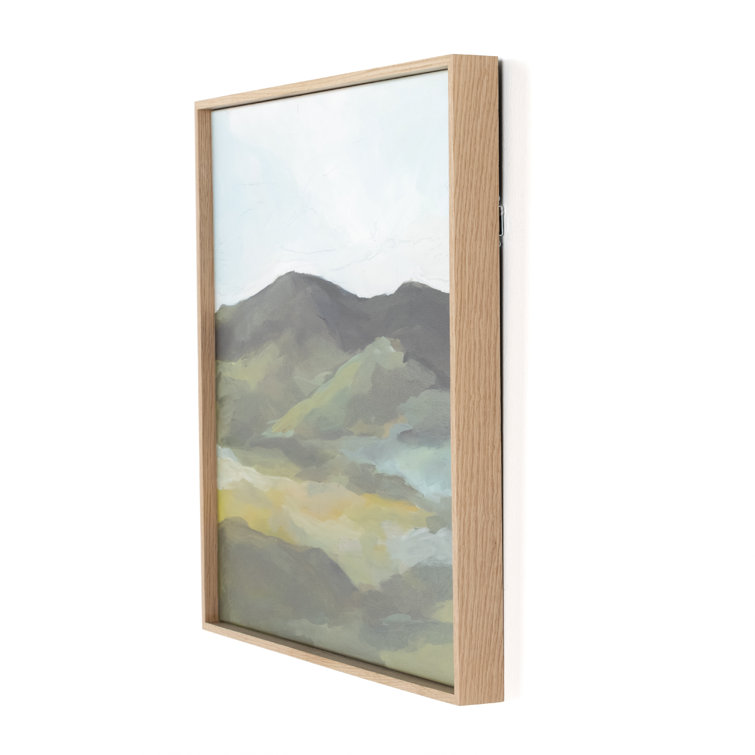 Lauren Fuhr Highlands Diptych Canvas Painting with Oak Frame