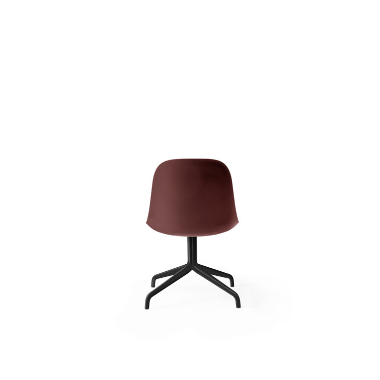 High Light Gray Leather Upholstered Swivel Side Chair with Metal Legs