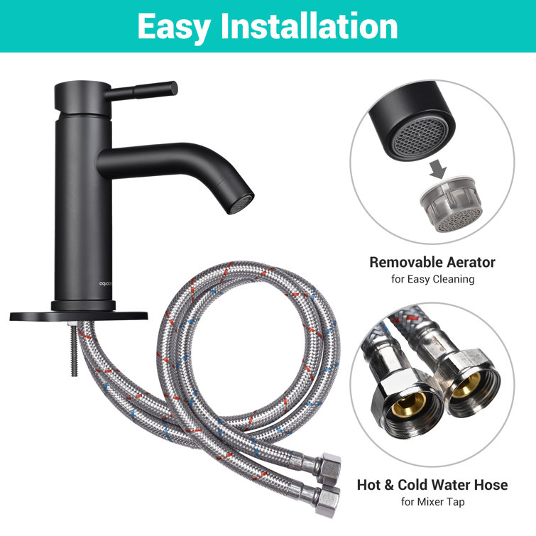 Oil Rubbed Bronze Single Handle Bathroom Faucet with Deck Plate