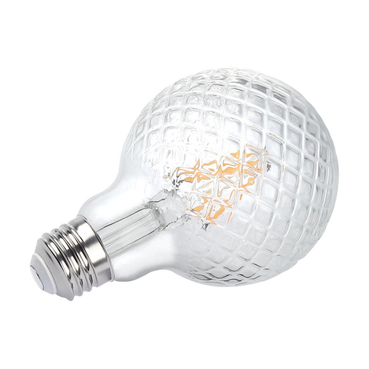 Clear Cut Glass G25 Dimmable Decorative LED Light Bulbs, Pack of 6