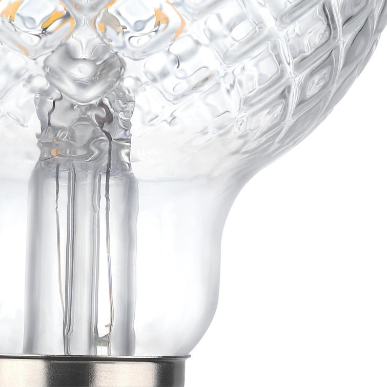 Clear Cut Glass G25 Dimmable Decorative LED Light Bulbs, Pack of 6