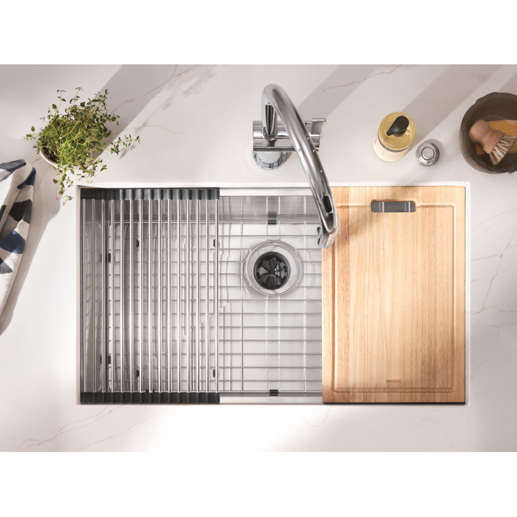 Luxe Chef 32" Stainless Steel Undermount Single Bowl Workstation Sink