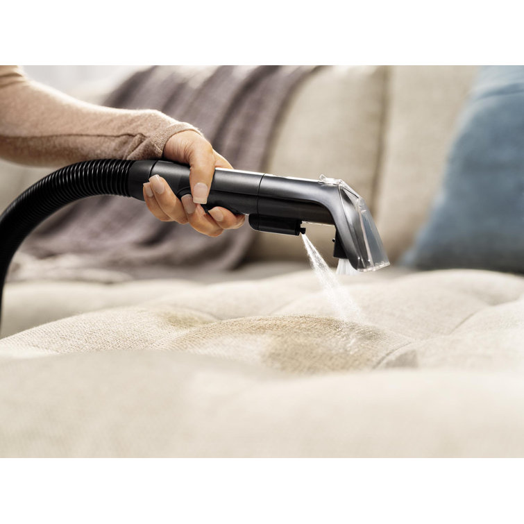 Compact Dark Gray Cordless Upholstery and Carpet Cleaner