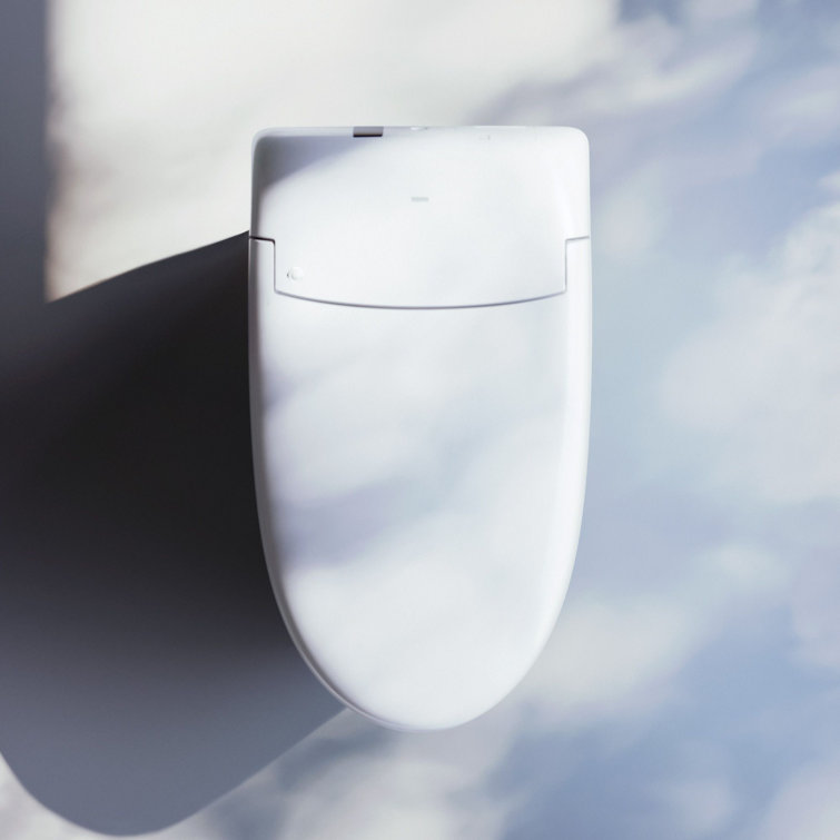 High Efficiency White Ceramic Dual Flush Elongated Toilet with Bidet