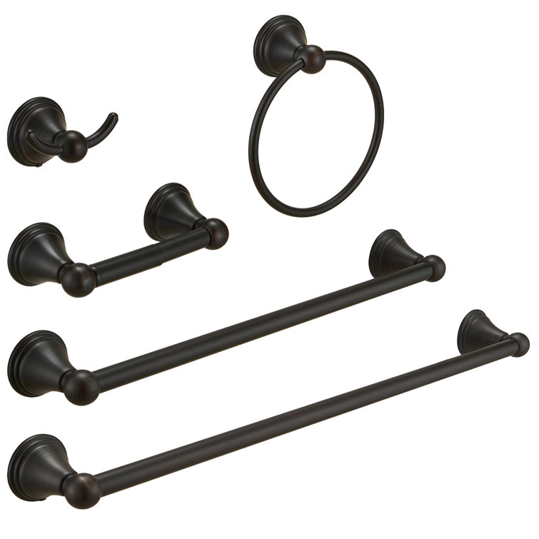 Oil-Rubbed Bronze 5-Piece Bathroom Hardware Set